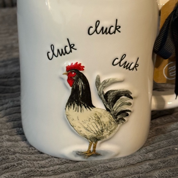 Rae Dunn White Cluck Rooster Mug - Picture 4 of 6
